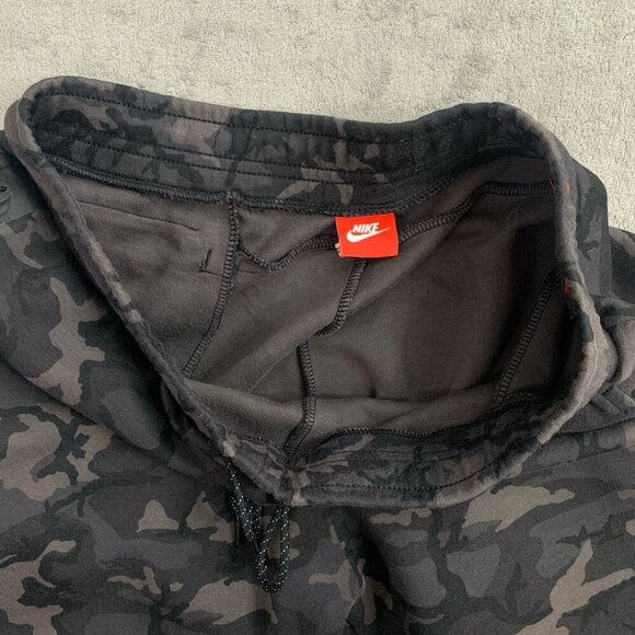Nike Sweatpants Mens Large Tech Fleece Black Camo Joggers Track Workout 682852 - Picture 7 of 13